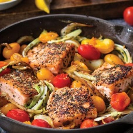 MEDITERRANEAN PAN ROASTED SALMON