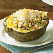 Chicken and Wild Rice Stuffed Acorn Squash