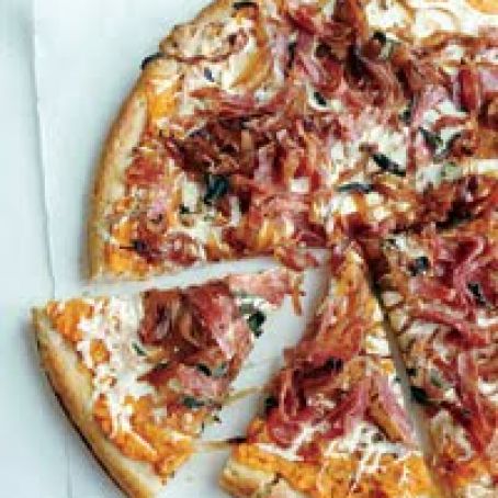 Sweet Potato, Balsamic Onion and Soppressata Pizza