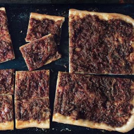 ONION TARTE w/MUSTARD & FENNEL