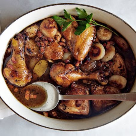 Vinegar-Braised Chicken and Onions