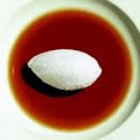 White Truffle Oil Ice Cream With Black Truffle Gelatin