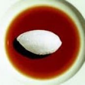 White Truffle Oil Ice Cream With Black Truffle Gelatin