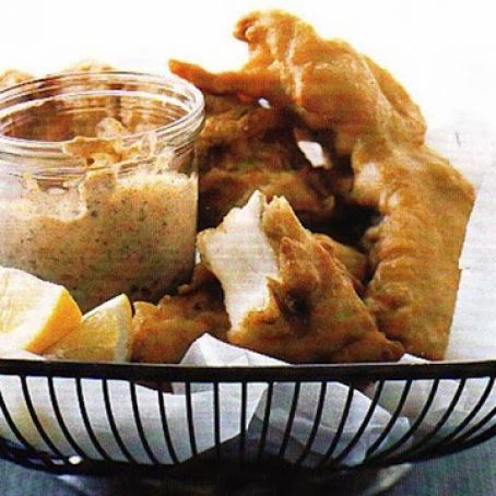 Beer-Battered Fish with Smoked-Paprika Mayonnaise