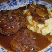 HAMBURGER STEAKS WITH ONION GRAVY