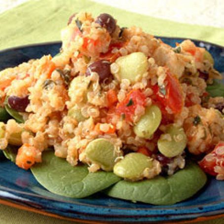 Black Bean-Quinoa Salad with Basil-Lemon Dressing