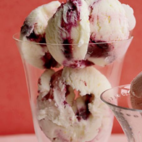 Lemon-Blueberry Frozen Yogurt