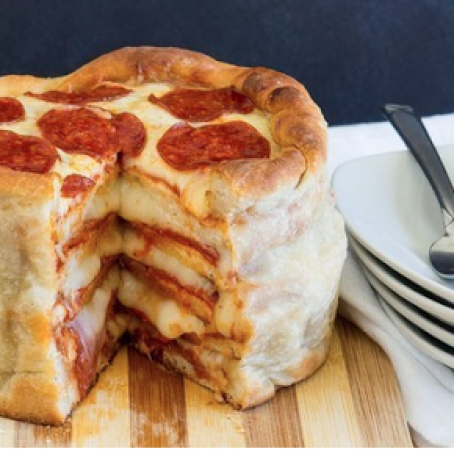 Pepperoni Pizza Cake