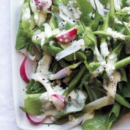 Arugula Salad With Green Beans and Radishes Recipe | Real Simple Recipes