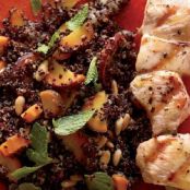 Warm Quinoa Salad with Carrots and Grilled Chicken