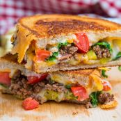Bacon Double Cheeseburger Grilled Cheese Sandwich