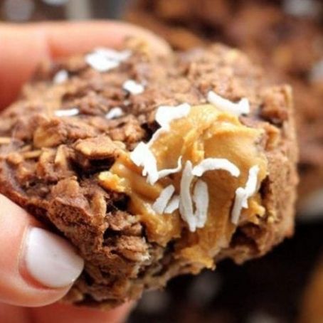 Chocolate Peanut Butter Protein Oatmeal Cups
