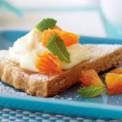 Brown Sugar Shortbread with Blood Orange Crème