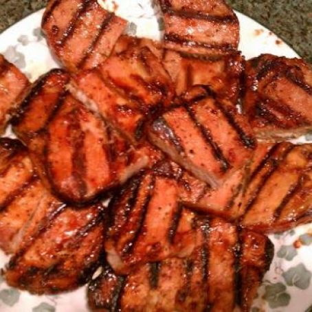 Grilled Honey Garlic Pork Chops