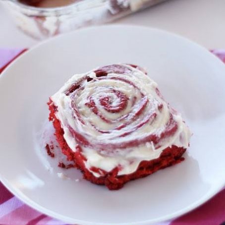 Red Velvet Cake Mix Cinnamon Rolls