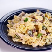 Mario Batali's Chicken Pasta Salad with Green Olives and Raisins