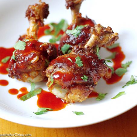 Chicken Lollipops with Honey Chili-Sauce