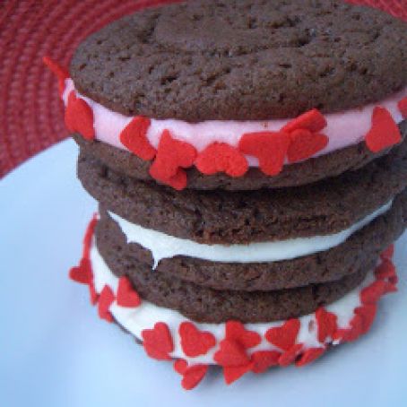 Sandwich Cookies w/ Cream Cheese Frosting