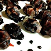 Prosciutto Wrapped Dates with Balsamic Reduction