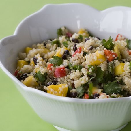 Quinoa Salad with Black Beans and Mango