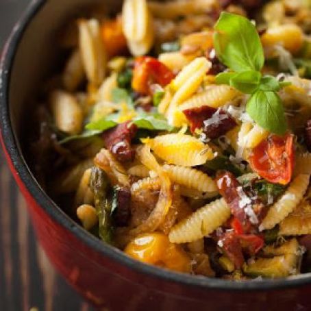 Coquillettes aux asperges et citron