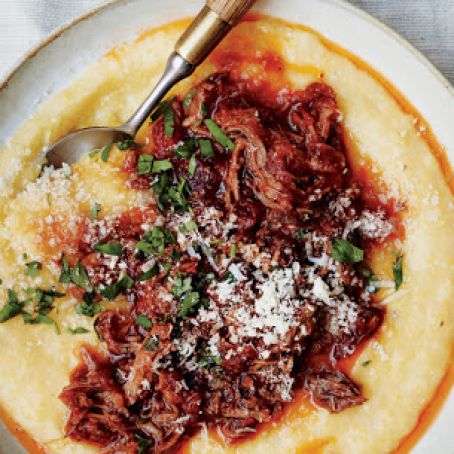 Pork Ragù over Creamy Polenta