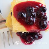 Ina Garten's Baked Blintzes with Fresh Blueberry Sauce