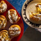 Caramelized Onion and Cheese Bagel Swirls