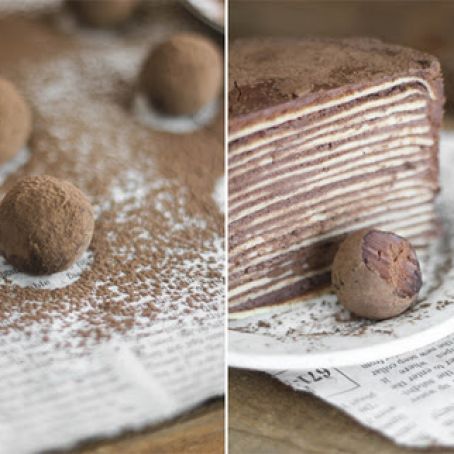 Chocolate Amaretto Crêpe Cake