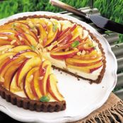 Mascarpone and Nectarine Tart with Gingersnap Crust
