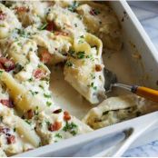 Carbonara Chicken Alfredo Stuffed Shells