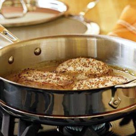 Pork Cutlets with Mustard Sauce