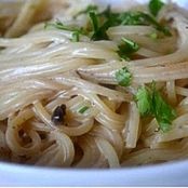 Creamy Spaghetti With Black Garlic & Parsley