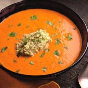 VEG****Paprika & Red Pepper Soup with Pistachios or Almonds