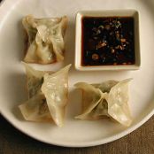 Chicken and Lemon Pot Stickers with Soy-Scallion Dipping Sauce