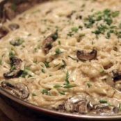 Fettuccine with White Truffle Butter and Mushrooms