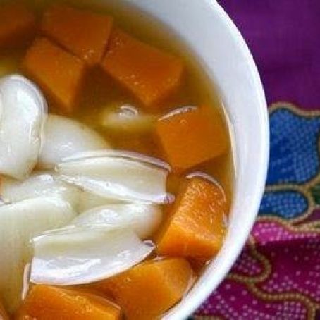 Sweet Pumpkin And Lily Bulb Soup
