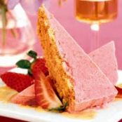 Frozen Rhubarb Strawberry Loaf with White Chocolate Lime Drizzle