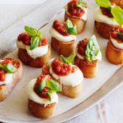 Tomato, Mozzarella and Basil Bruschetta