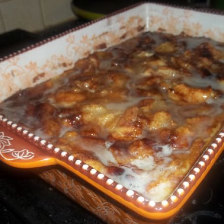 Bread Pudding with Amaretto Sauce