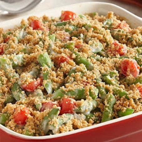 Creamy Green Bean & Tomato Casserole