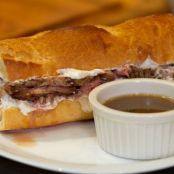 French Dip Steak Sandwiches with Horseradish Sauce