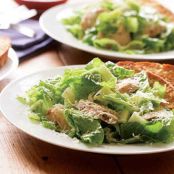 Lemony Chicken Caesar Salad with Garlic-Parmesan Toasts