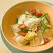 Whole Wheat Ravioli with Sauteed Garlic Vegetables