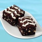 Marble Frosted Macadamia Brownies