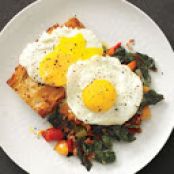 Swiss Chard with Bacon and Eggs