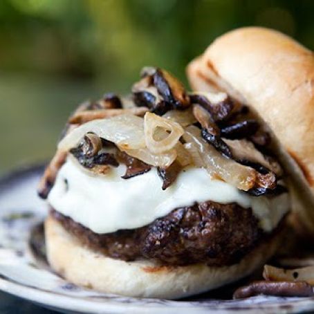 Grilled Beef and Mushroom Burger