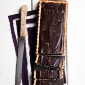 Lavender Honey Cardamom Lemon Dark Chocolate Tart