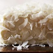 Coconut Cake with Saffron Cream