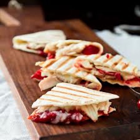 Chocolate-Cranberry Quesadilla